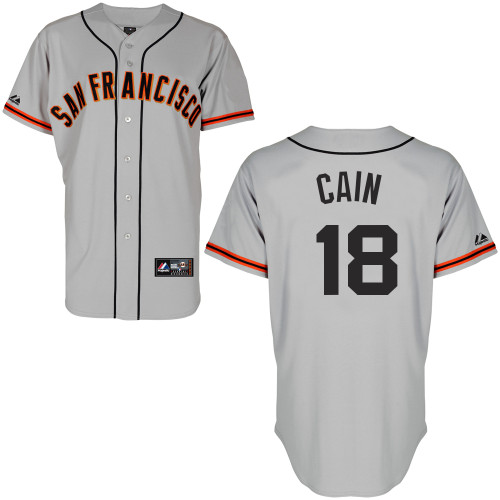 Matt Cain #18 mlb Jersey-San Francisco Giants Women's Authentic Road 1 Gray Cool Base Baseball Jersey